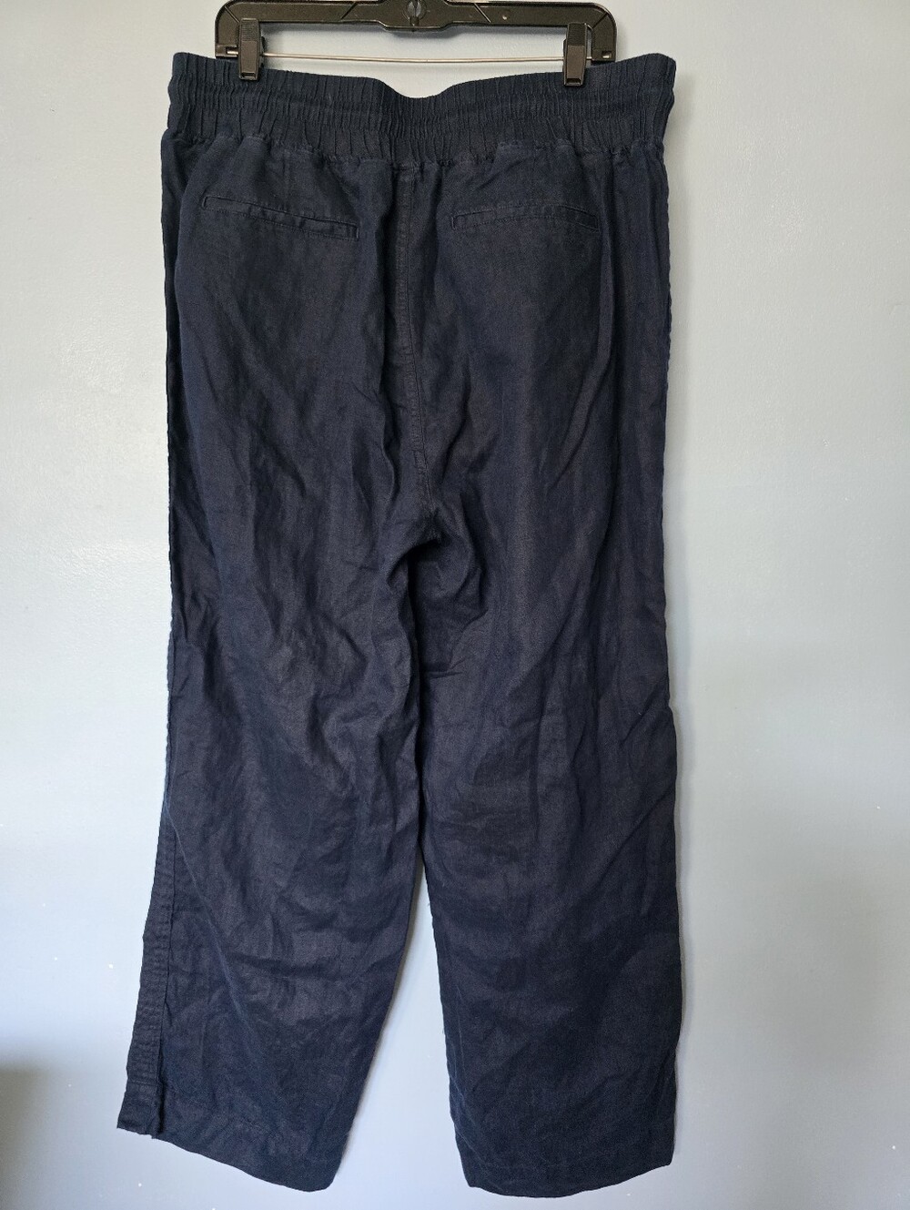 Quince European Linen Wide-Leg Pants Deep Navy XL - Picture 2 of 8